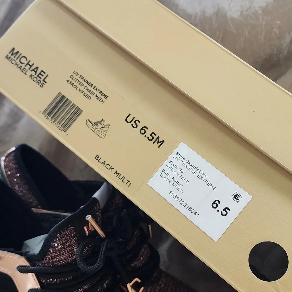 MICHAEL KORS WEDGE SNEAKERS SZ 6.5 NWT - Picture 8 of 15